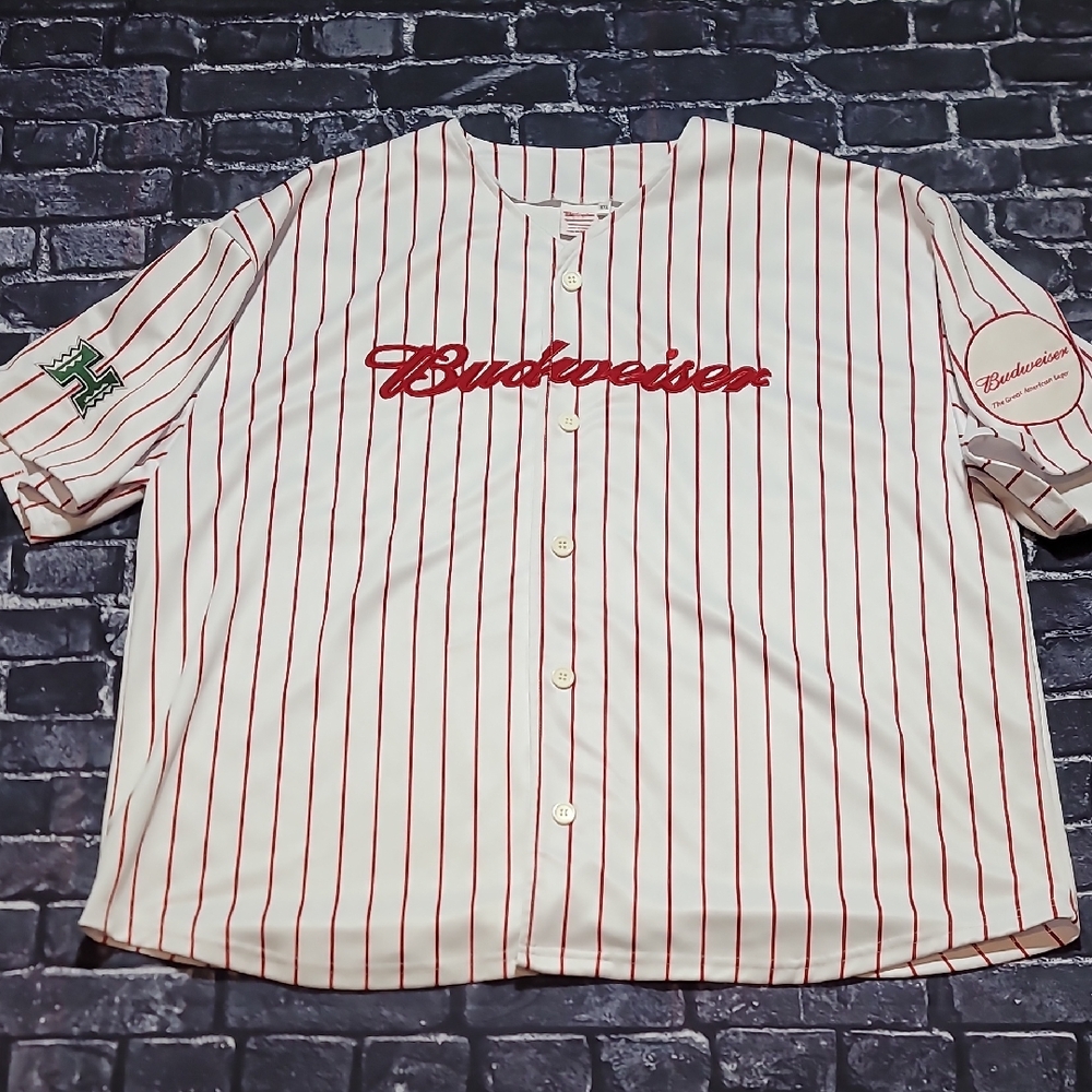Vintage BUDWEISER BASEBALL JERSEY UH SIZE 2XL